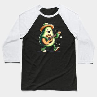 avocado playing guitar - music Baseball T-Shirt